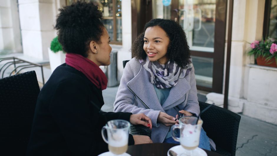 A dedicated relationship manager talking with a client